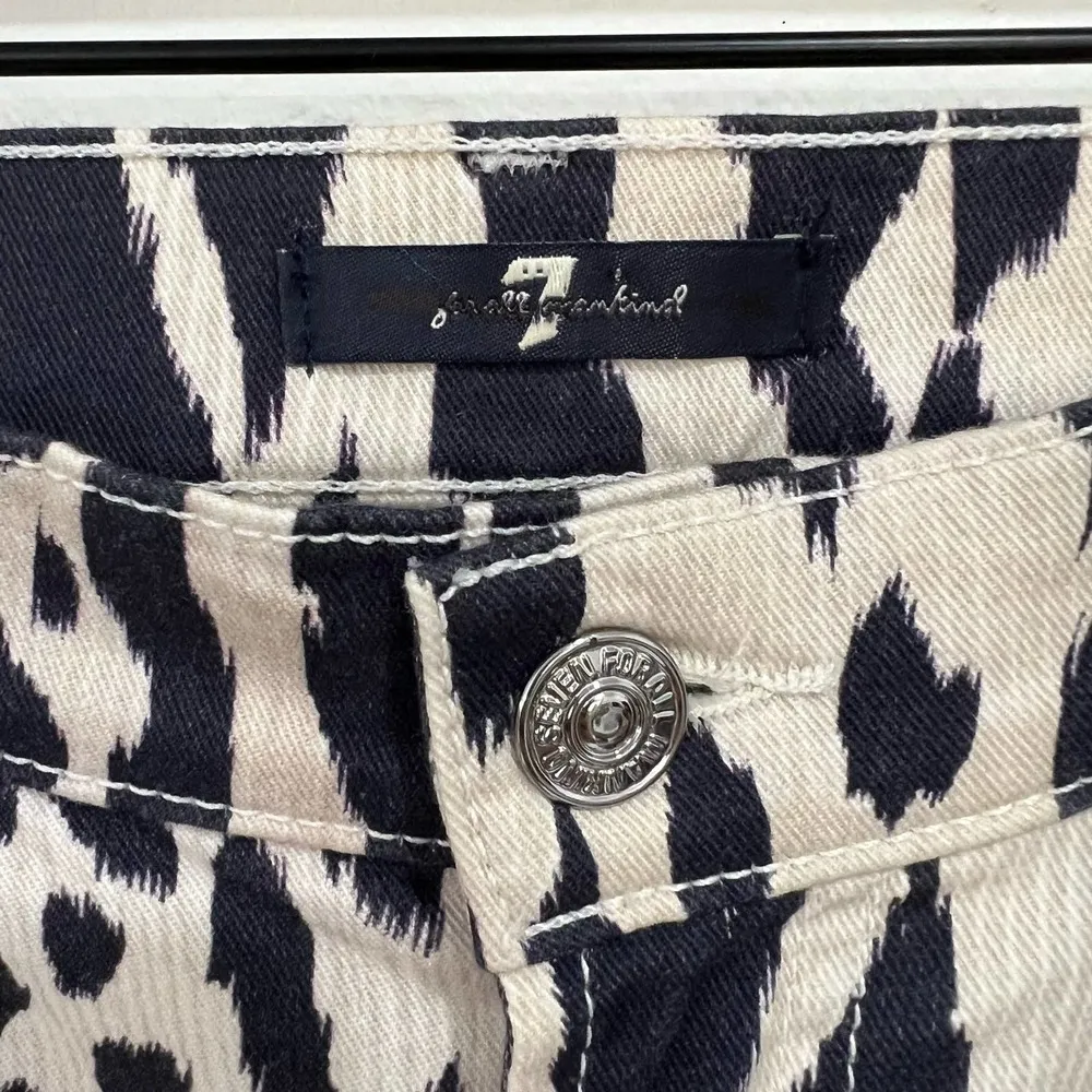 7 For All Mankind The Skinny Woman Ikat Leopard Print Jeans Size 30 - Image 65