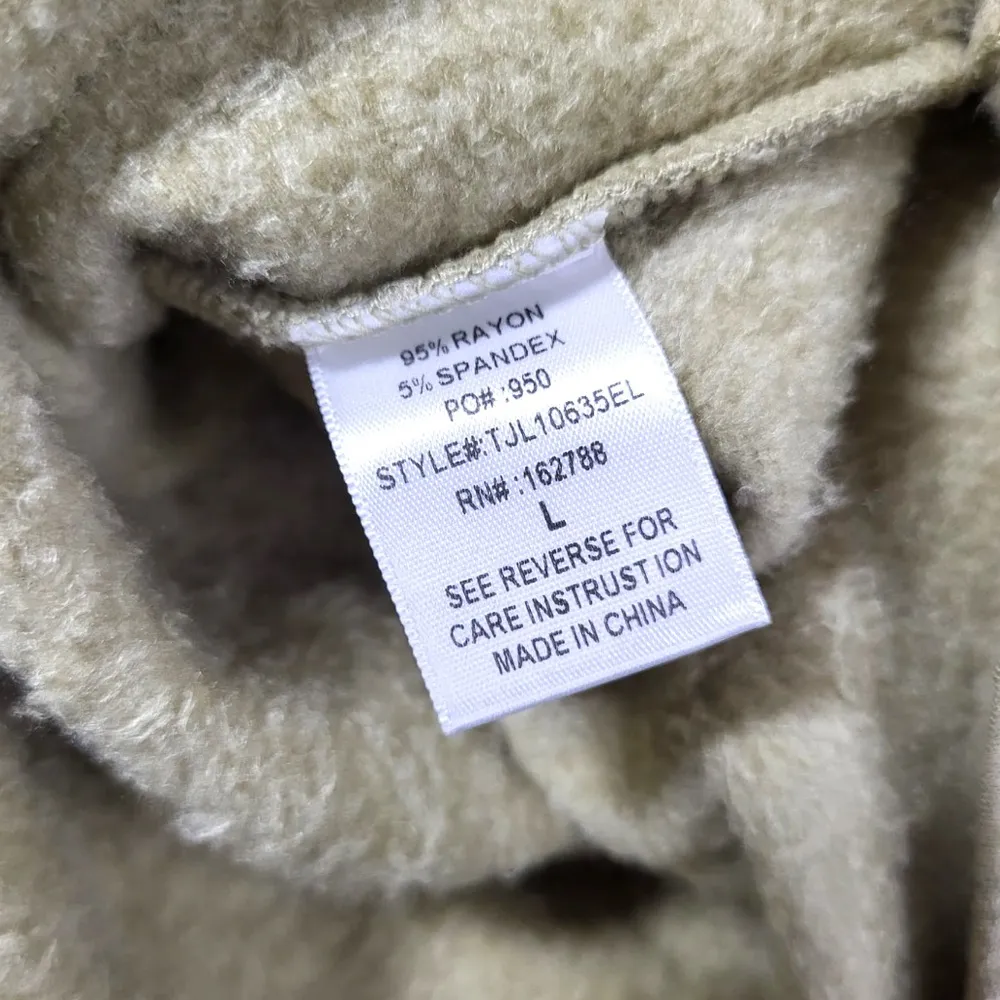 JLUXLABEL Fleece Lining Long Sleeve Thong Bodysuit In Sage - Image 7