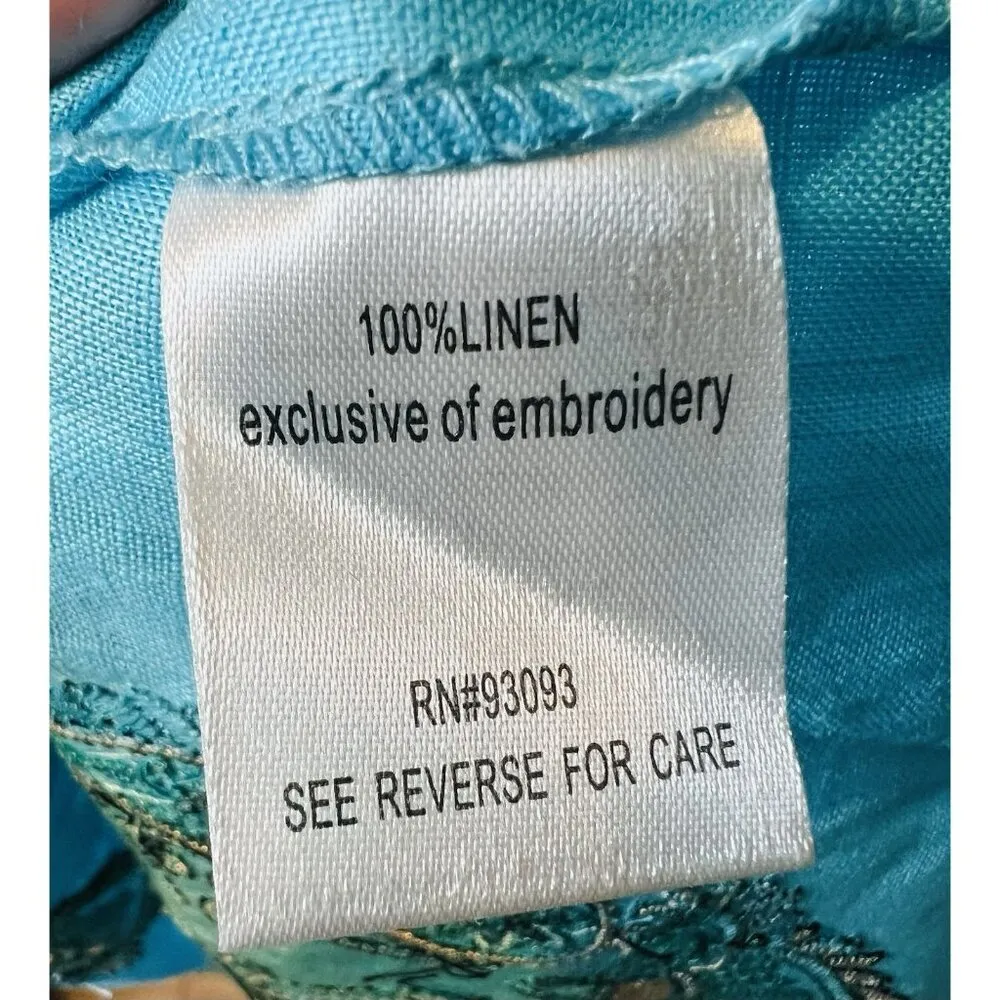 Tyler Boe Womens Linen Aimee Embroidered Ruffled V - Image 9