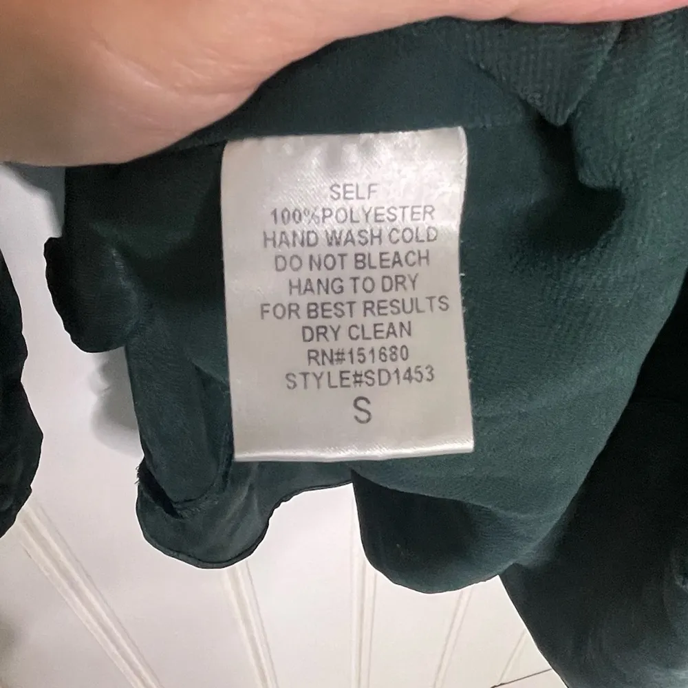 STORIA dark emerald ruffle tiered plunge mini dress 857 - Image 13