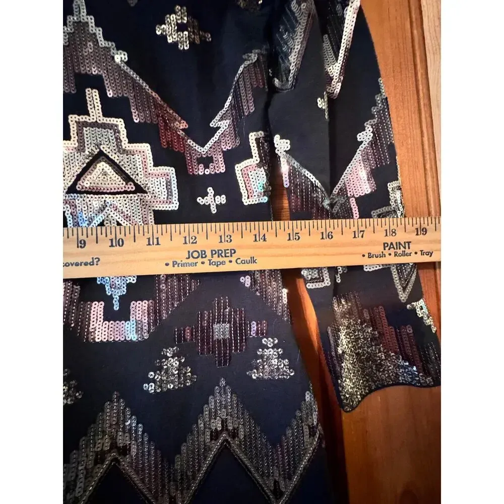 EXPRESS Sequined front/back Cotton blend bodycon dress SP - Image 7