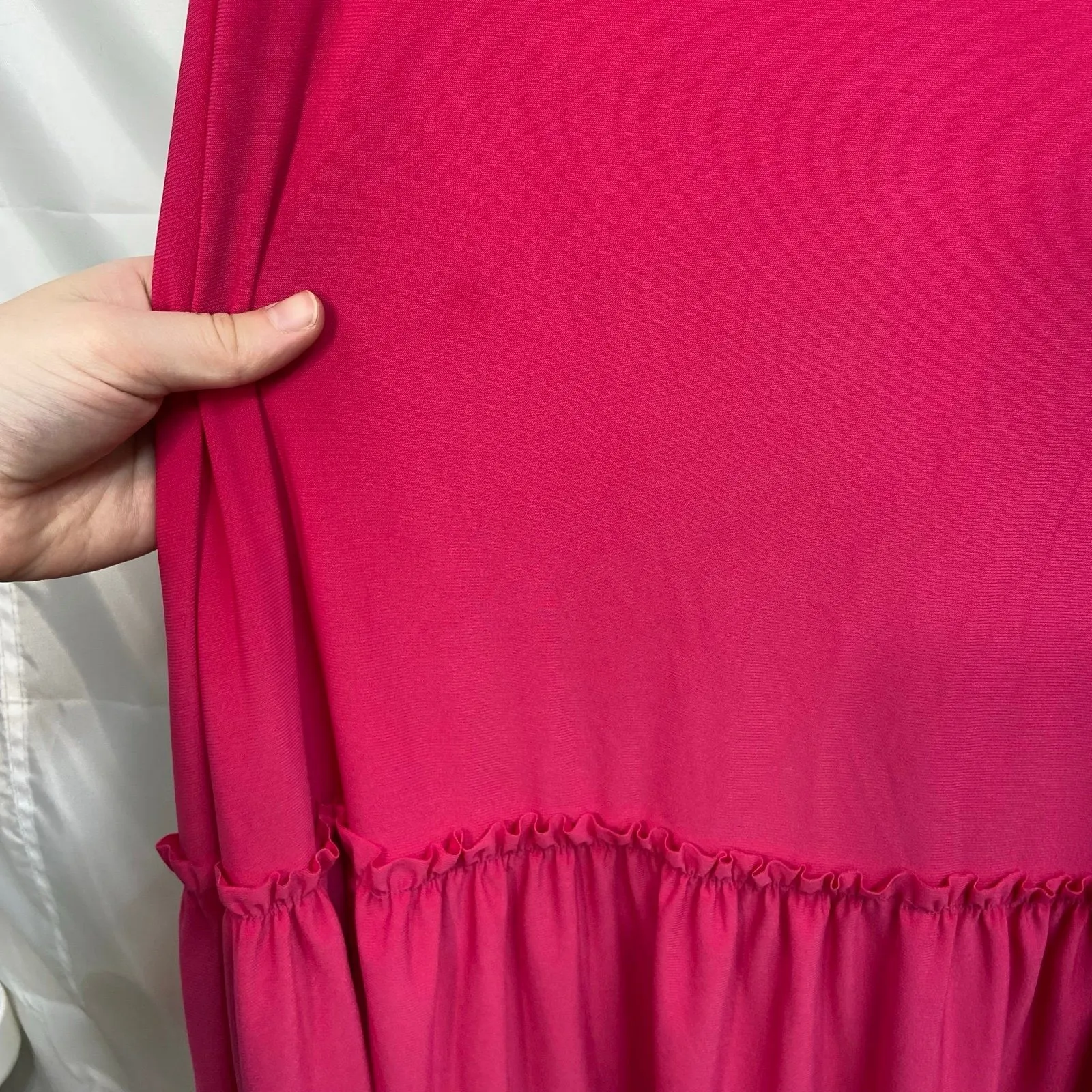 NEW Tiana B women's pink tiered sleeveless stretch mini dress casual loose XL - Image 4