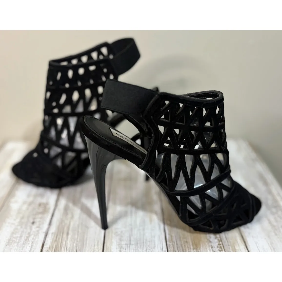 Steve Madden Bootie Style Open Toe Stiletto Heels Size 9M - Image 5