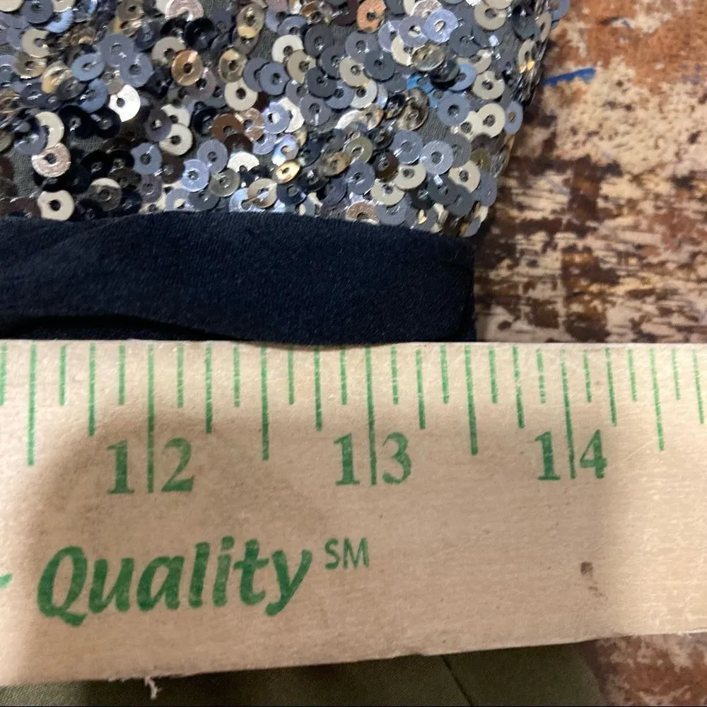 Y2K Alice + Olivia‎ Bethany Sequin Peplum Cocktail Holiday Party Corset Dress - Image 10