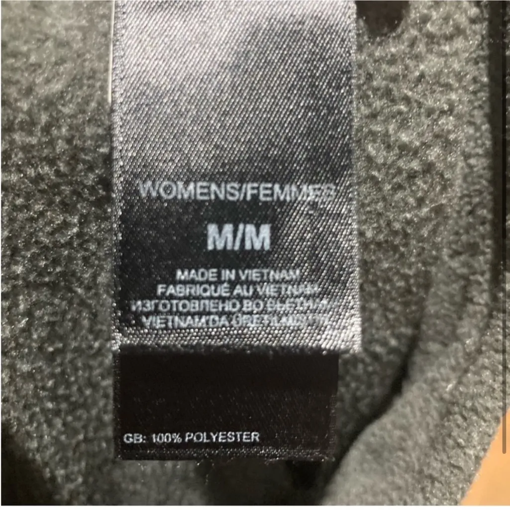 The North Face Pullover 1/4 Zip Grey Fleece Sweatshirt Size Medium - Image 2