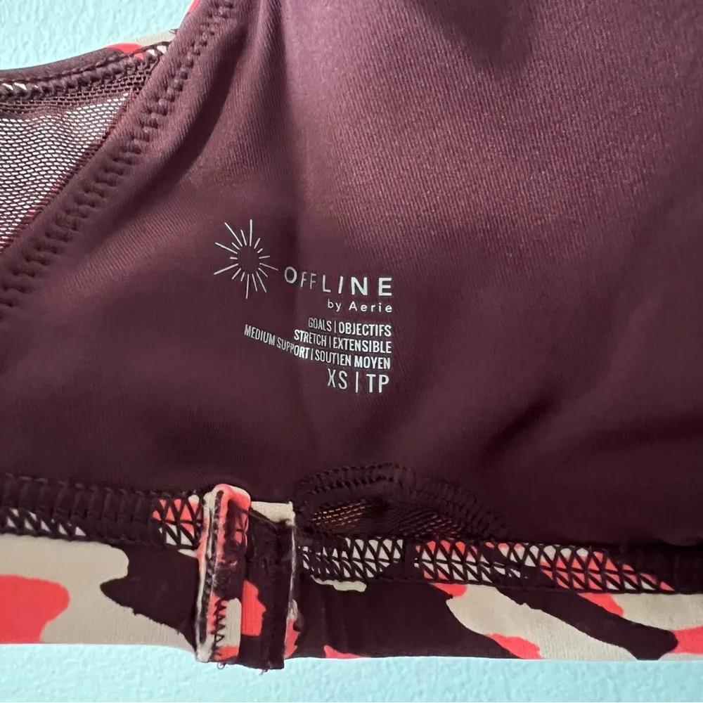 OFFLINE by Aerie Goals Plunge Sports Bra in Maplewood Size XS New - Image 8