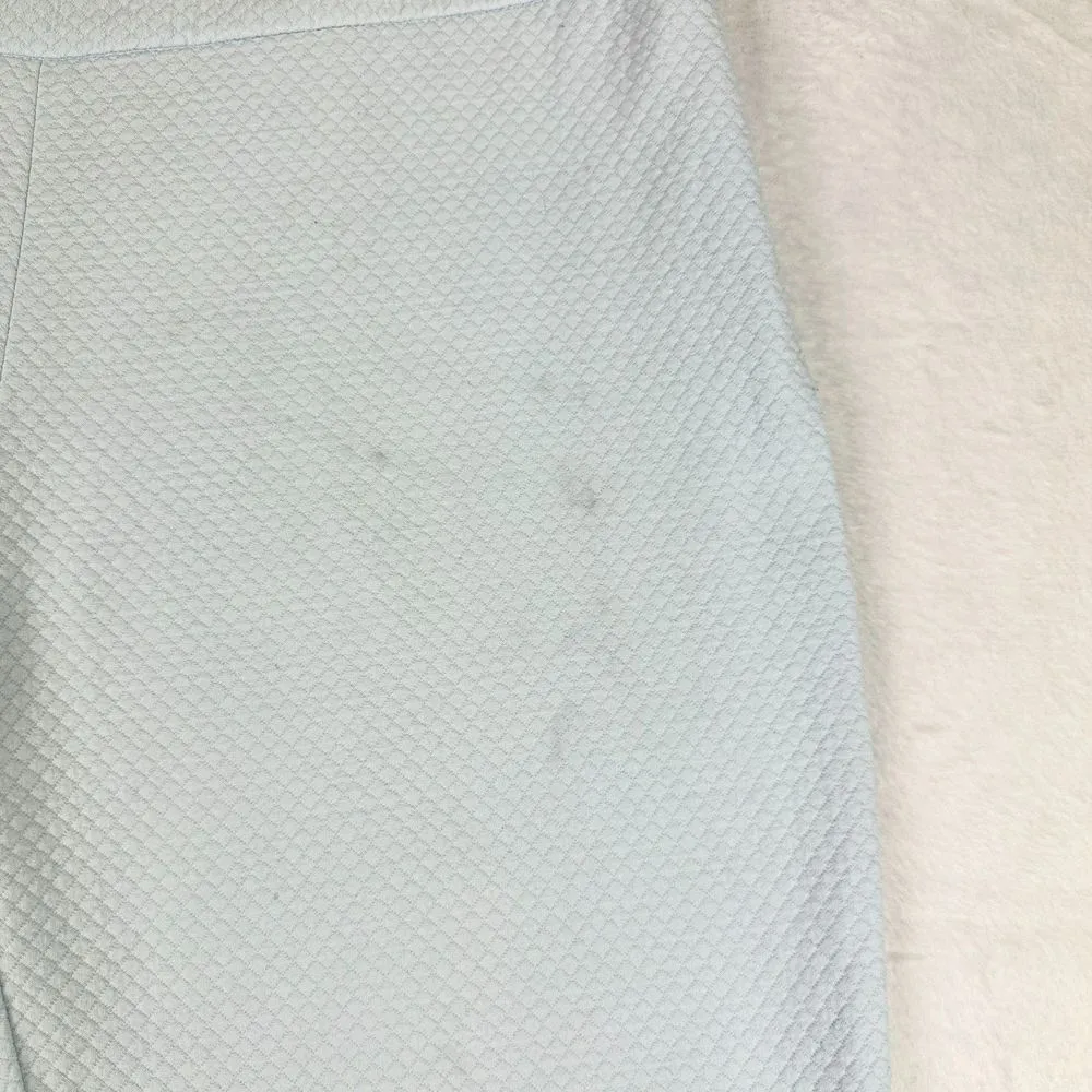 J. McLauglin Jacquard Button Ankle Pants Size 8 Light Blue Side Zip Cotton - Image 6