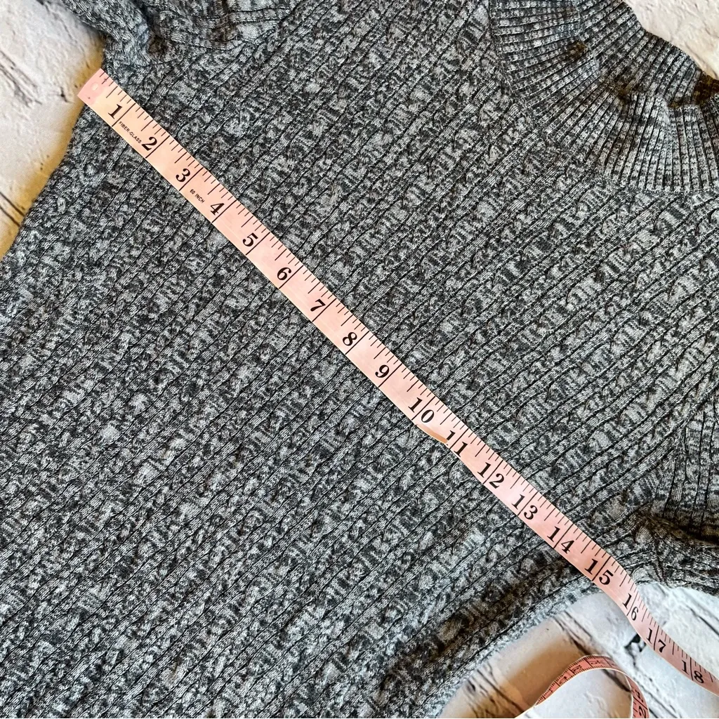 Abercrombie & Fitch Knit Long Sleeve Dress Gray Women’s Small Cozy  Body Con - Image 9