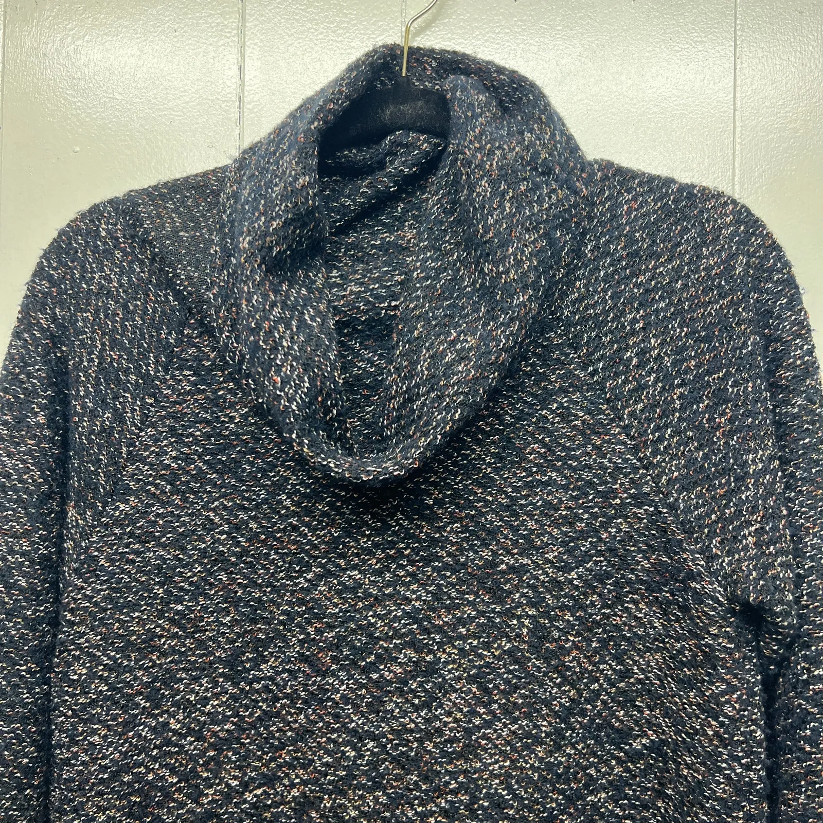 Caffe Marrakesh Sweater Womens Small Wool Blend Cowl Neck Career Workwear Casual Black - Image 3