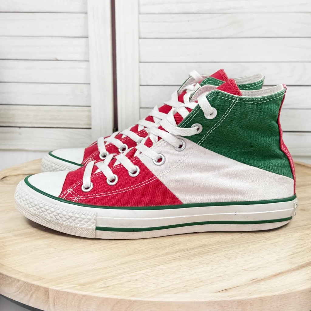 Converse Chuck Taylor Mexican Flag Tri Panel High Top Sneakers 6 Mens 8 Women - Image 3