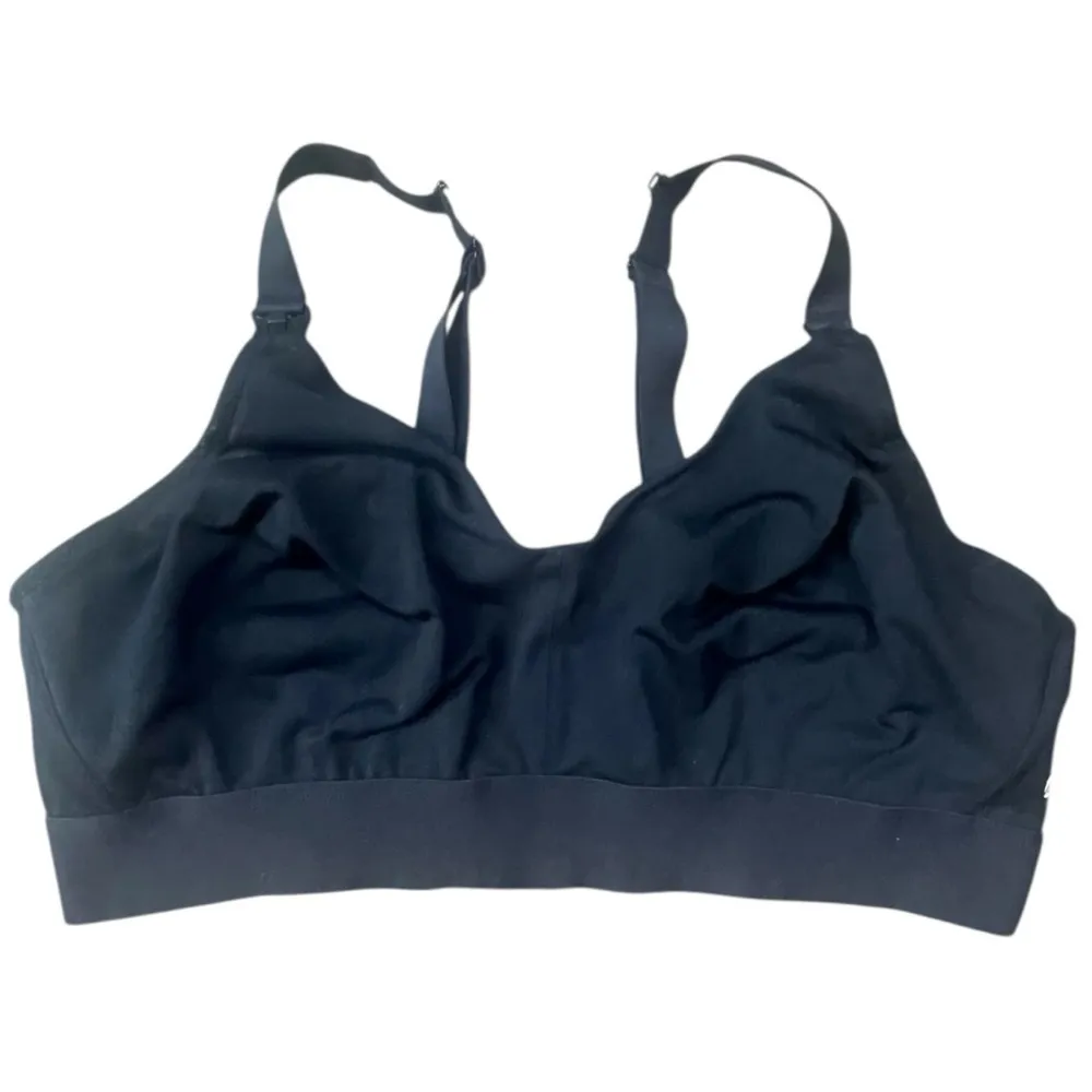 Fabletics  Maternity Nursing Bra Womens XL Black Pullover Adjustable NO PADS - Image 6