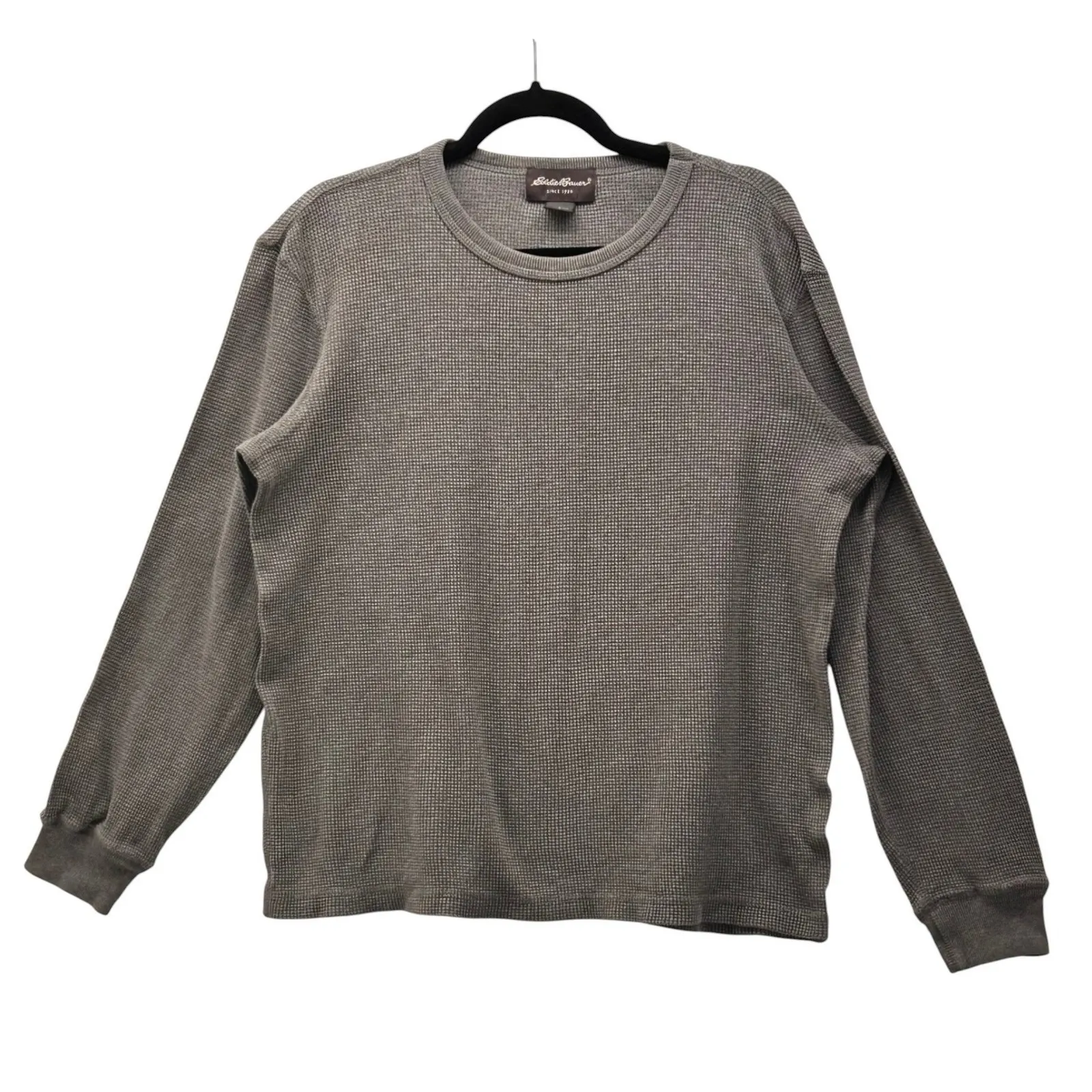 Eddie Bauer  Waffle Knit Thermal Shirt Gray Small - Image 2