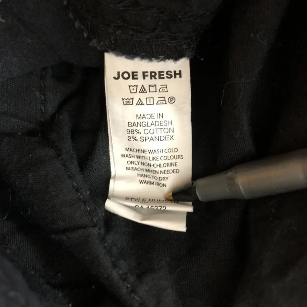 Joe Fresh Womens Casual Black Shorts Cotton Stretch 22W - Image 4