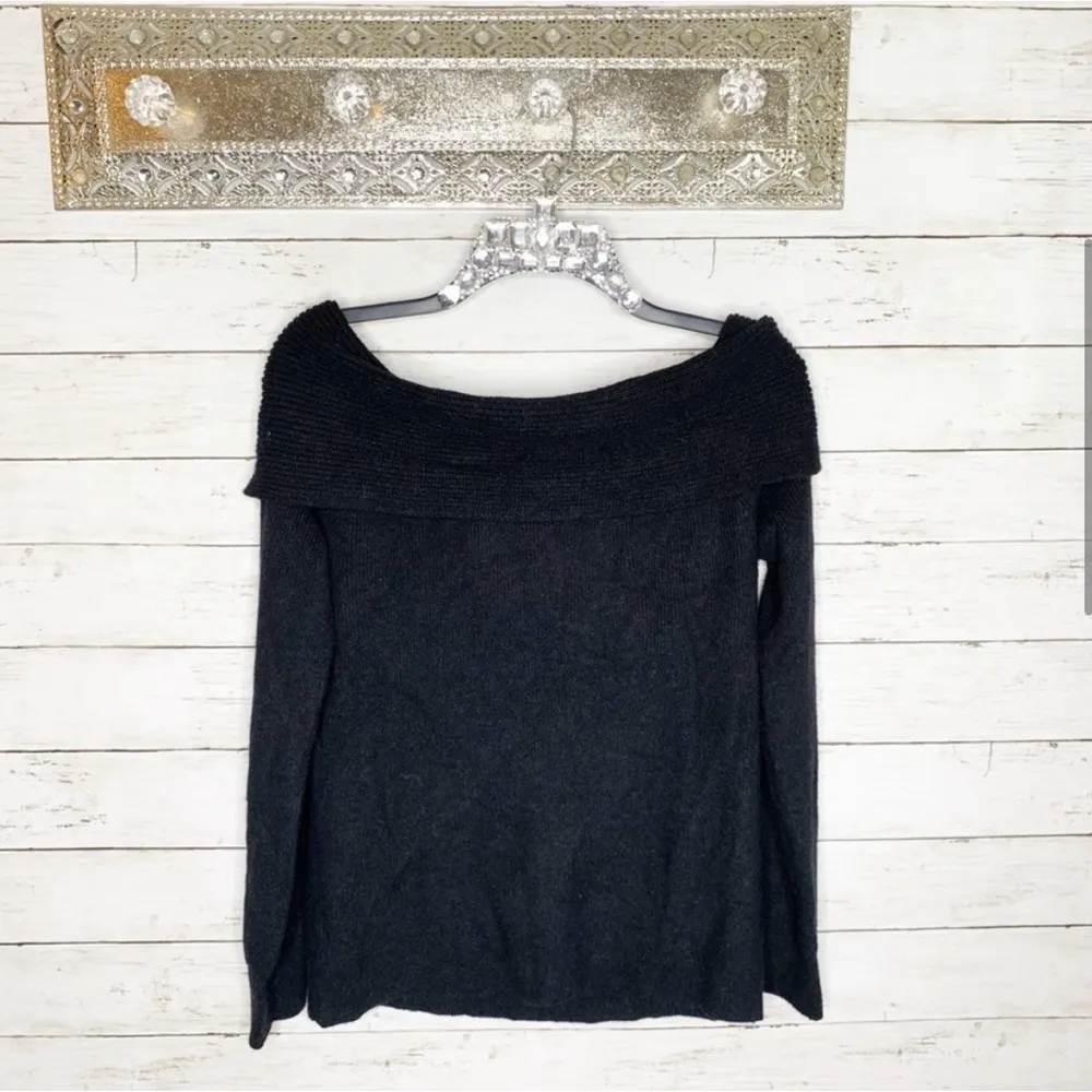 NWOT Leith Black Off Shoulder Cozy Sweater - Image 4
