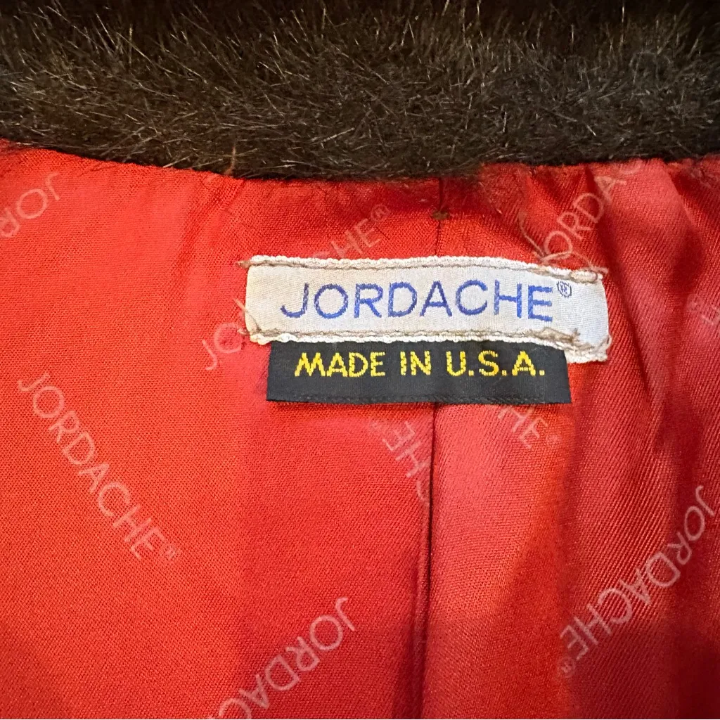 Vintage 80’s/90’s Jordache Black Chunky Faux Fur Puff Sleeve Coat, Sz S - Image 14