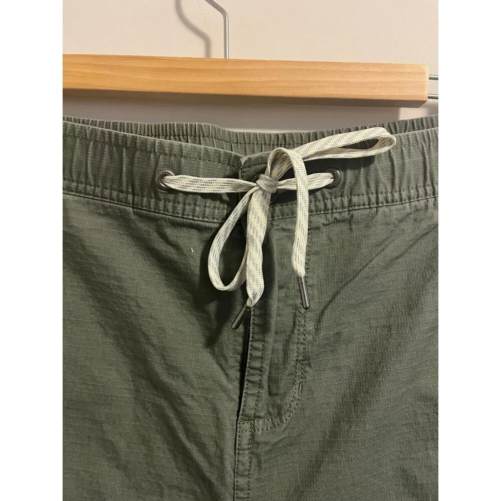 Vuori Women’s Green Ripstop Drawstring Wide Leg 24” Pants Size L Gorpcore - Image 7