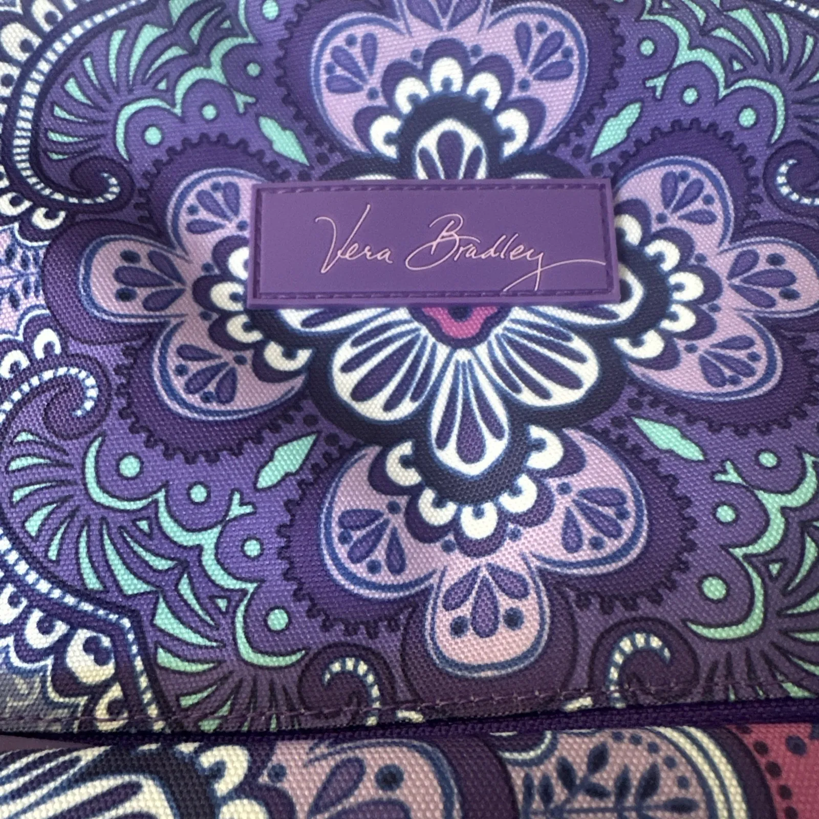 Vera Bradly Essential large Laptop Lilac Medallion Backpack - Image 4