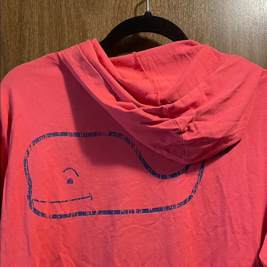 Vineyard Vines Coral Long Sleeve Hoodie - Image 4