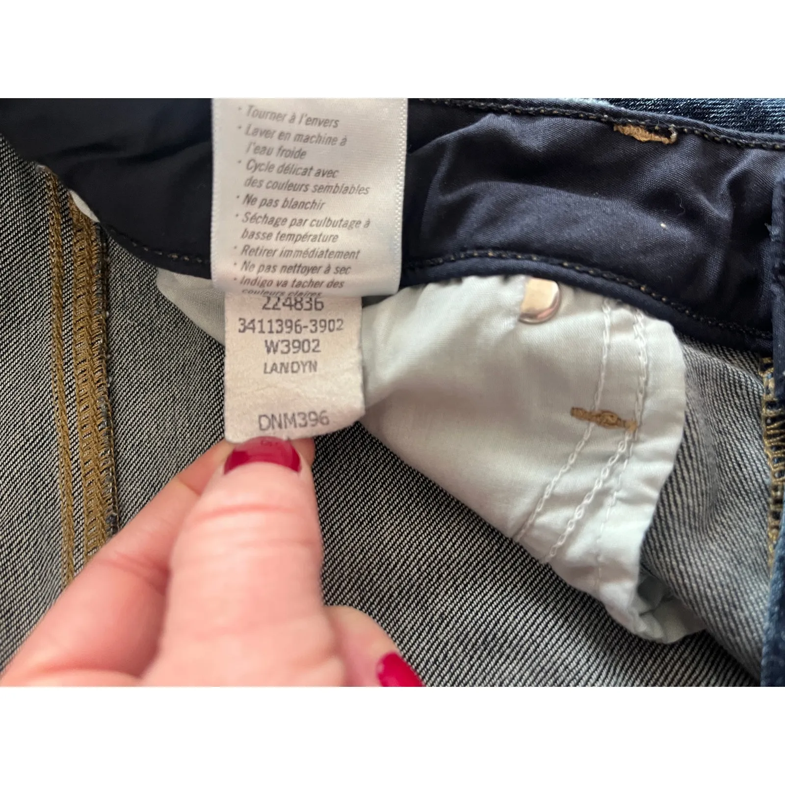 Paige Raw Hem Distressed Mid Rise Skinny Jeans Landyn Blue Size 30 - Image 7