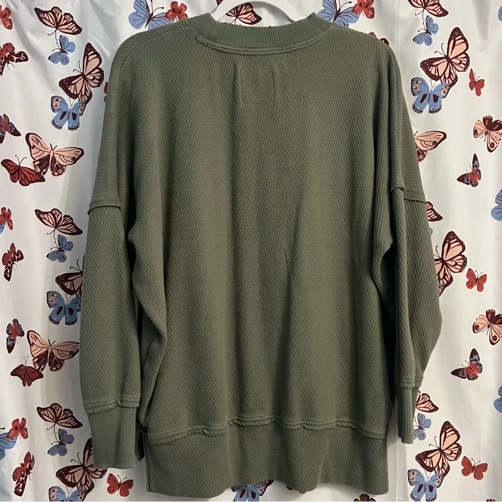 Aerie Green oversized Crew Neck Sweater - Image 2