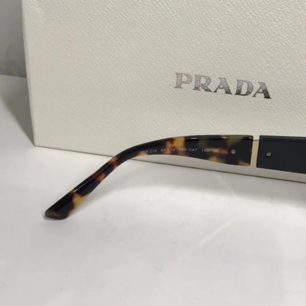 New Authentic Prada Black Square Sunglasses SPR 21x 1AB-0A7 - Image 13