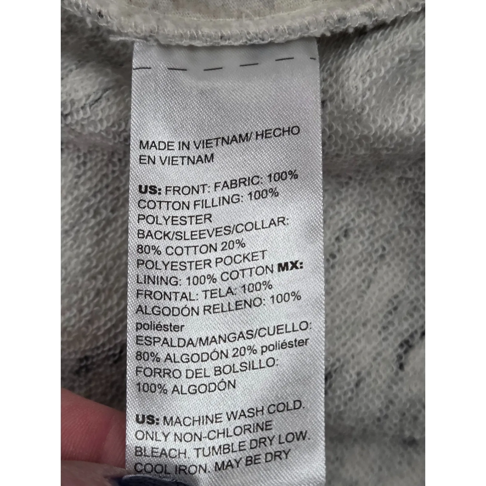 Chicos Quarter Zip Quilted Pullover Sweater Size 2 - Large Beige Marled Knit - Image 5