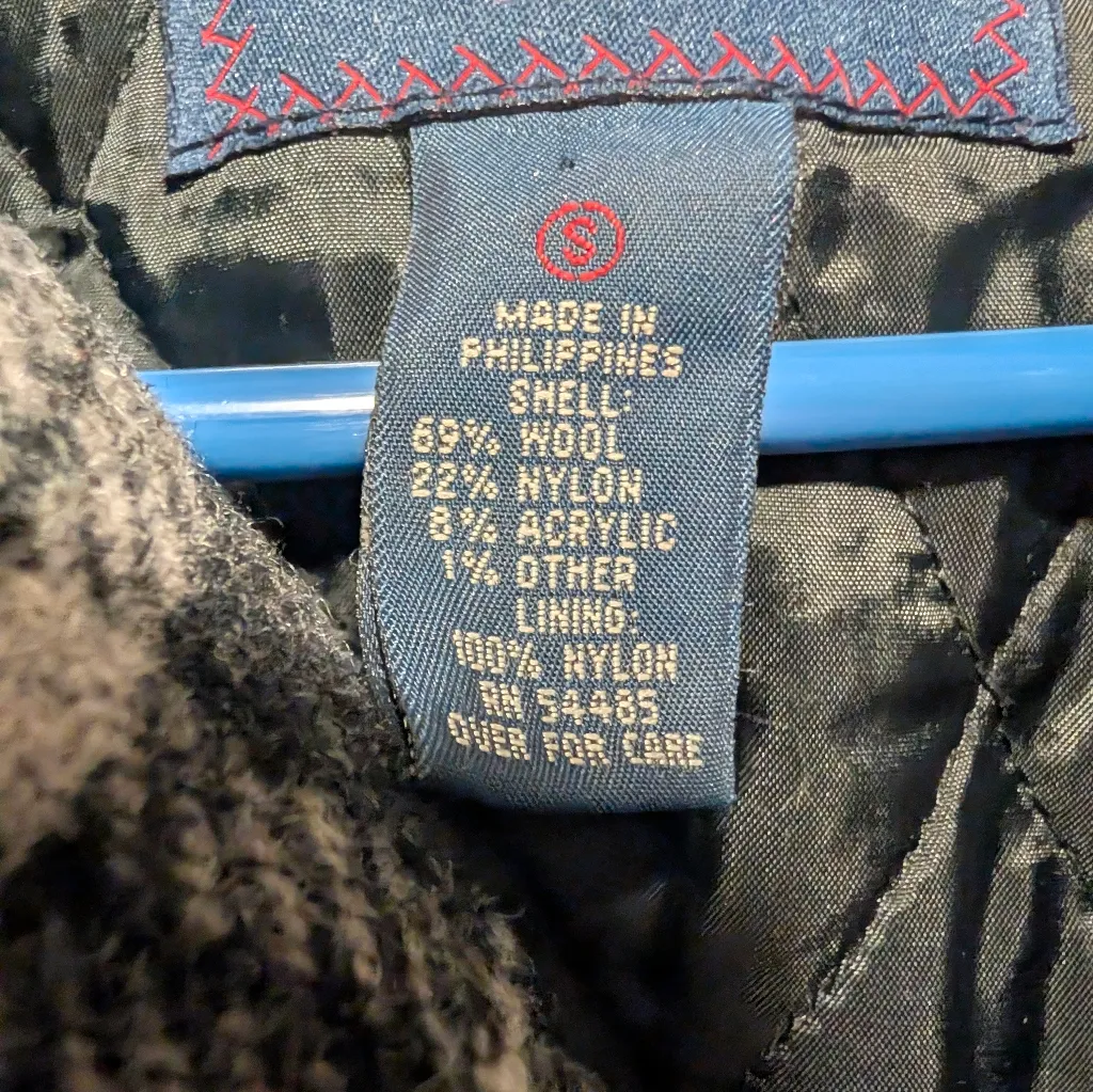 American Eagle Plaid Wool Blend Peacoat Jacket Small Preppy Winter Timeless - Image 6