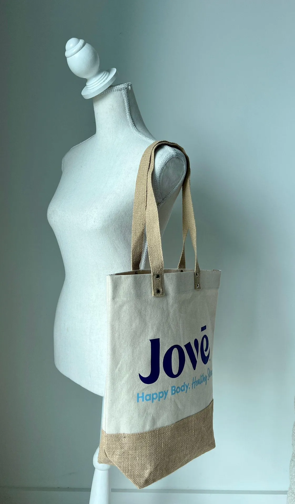 NEW! Canvas Shopping Bag Tan - Image 2