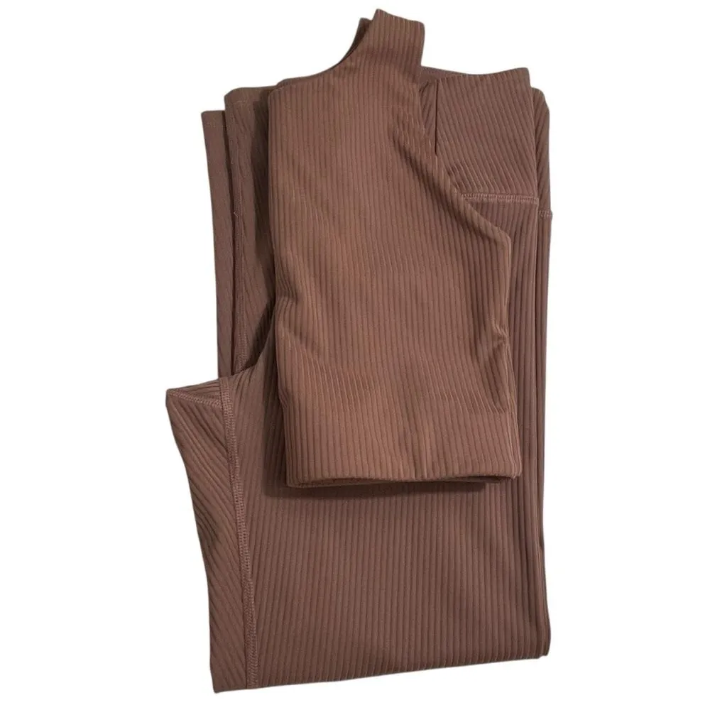 Girlfriend Collective Legging Sports Bra Ribbed Set‎ Sz XS Top / SMALL  Leggings - Image 6