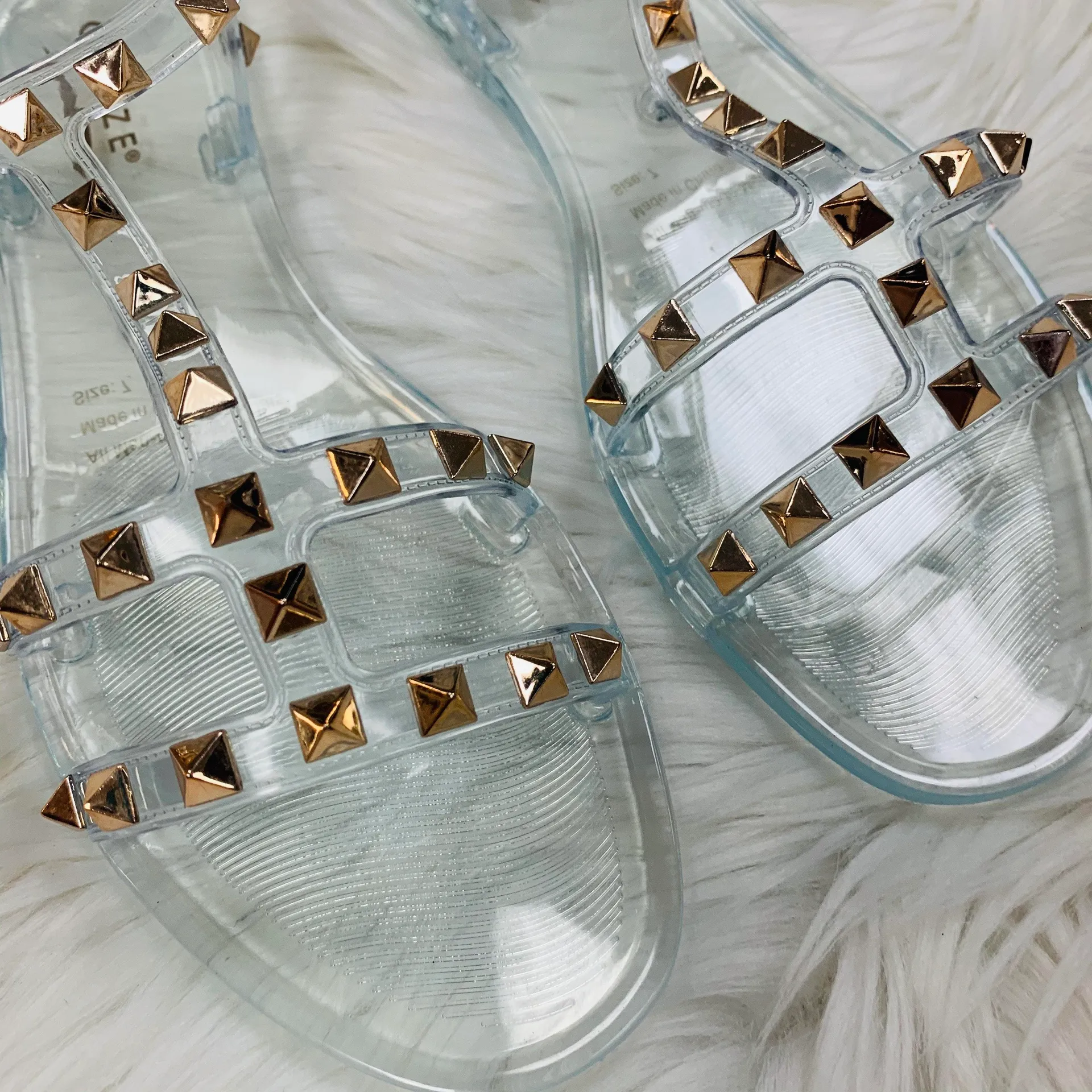Clear Jelly Studded Sandal - Image 7