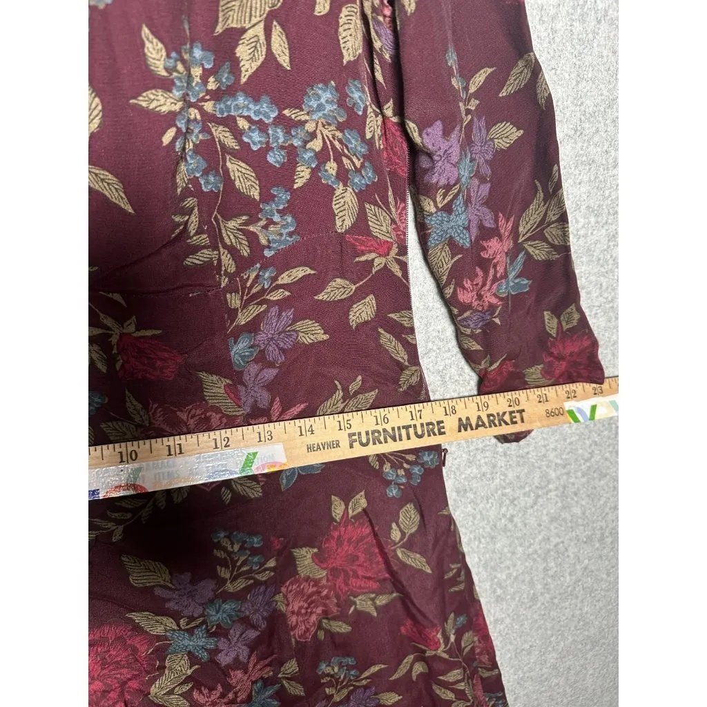 Vintage Eddie Bauer Medium Tall Womens Floral Maxi Dress Cottagecore Grunge - Image 11