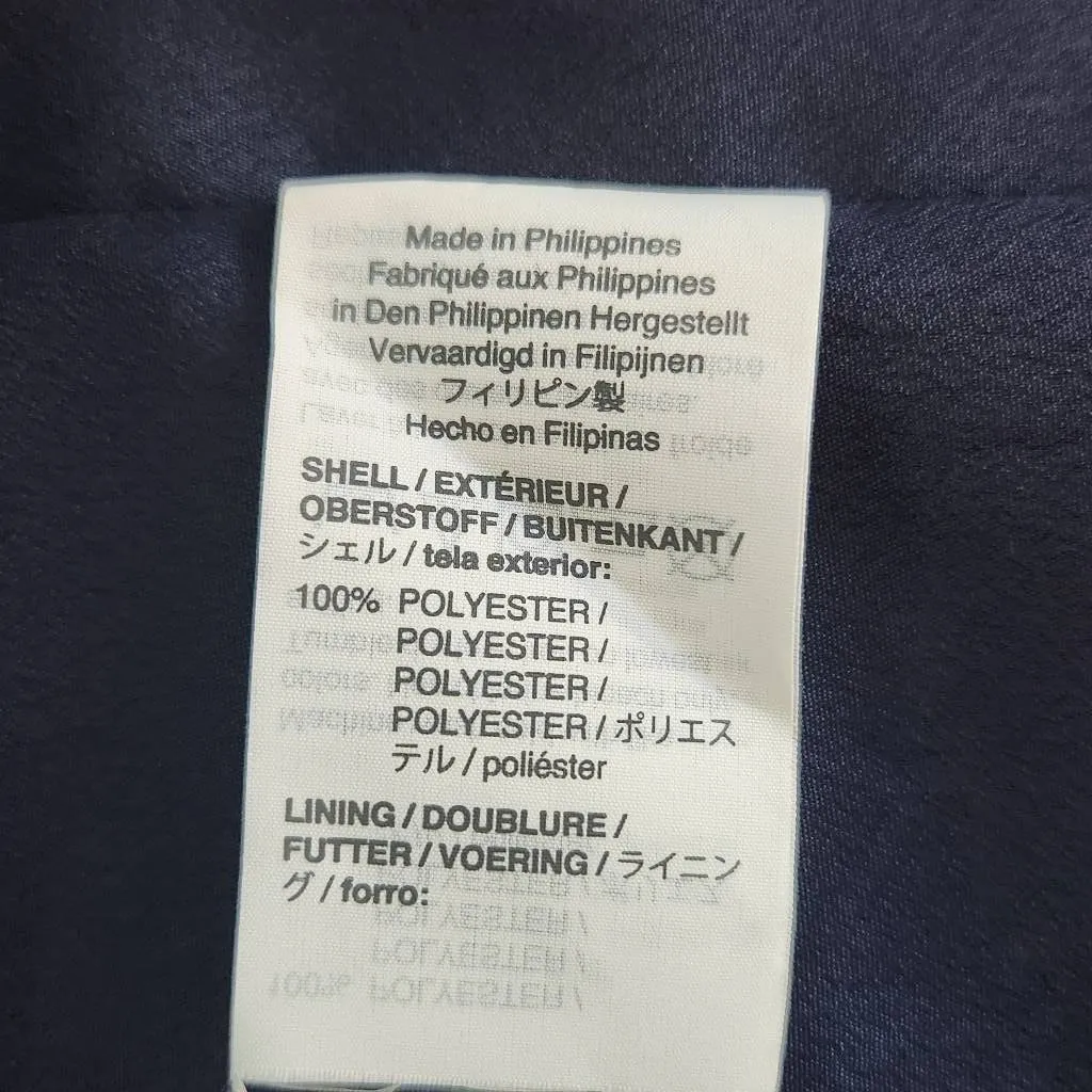 J. Crew Navy and Gold Floral Wrap Dress Size 4 Wedding Guest Dress - Image 9