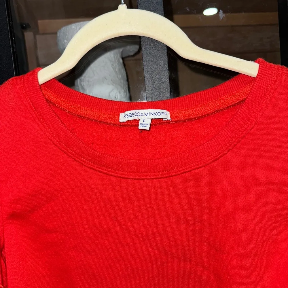 Rebecca Minkoff sweater Gracie sweatshirt ruffle shoulder cutout top long sleeve - Image 3