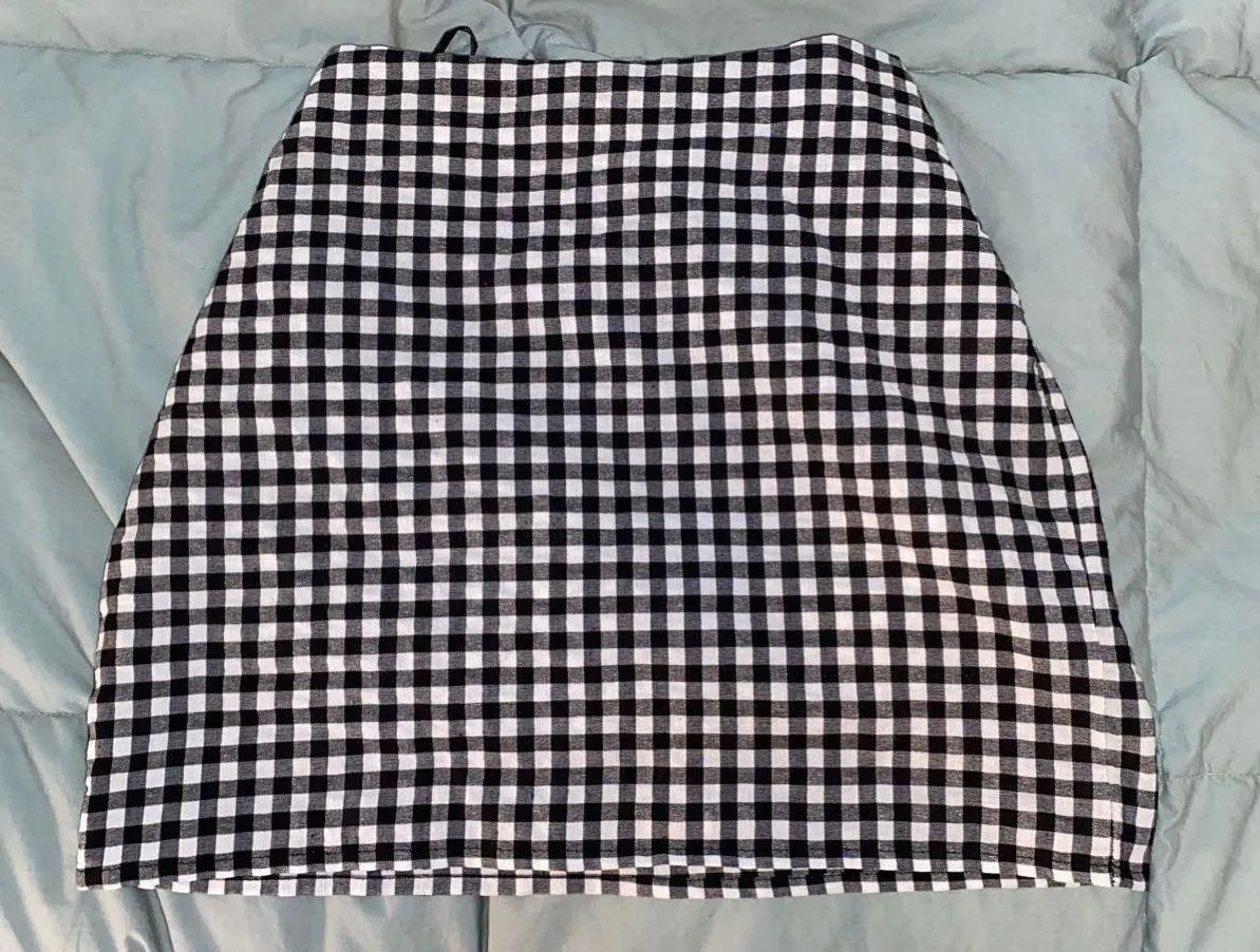 Mini Plaid Skirt Black - Image 2