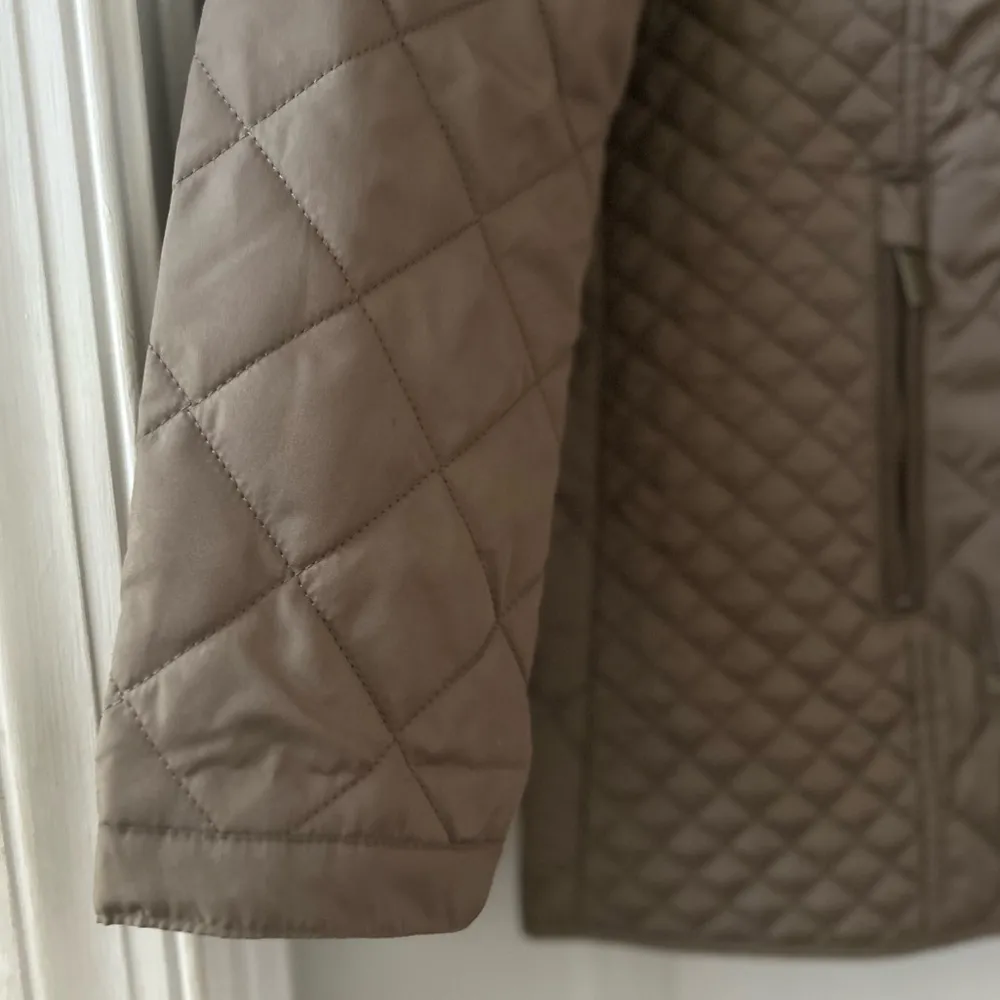 Appleseed's Women's Quilted Jacket Brown Size S High Collar Two Front Pockets - Image 12