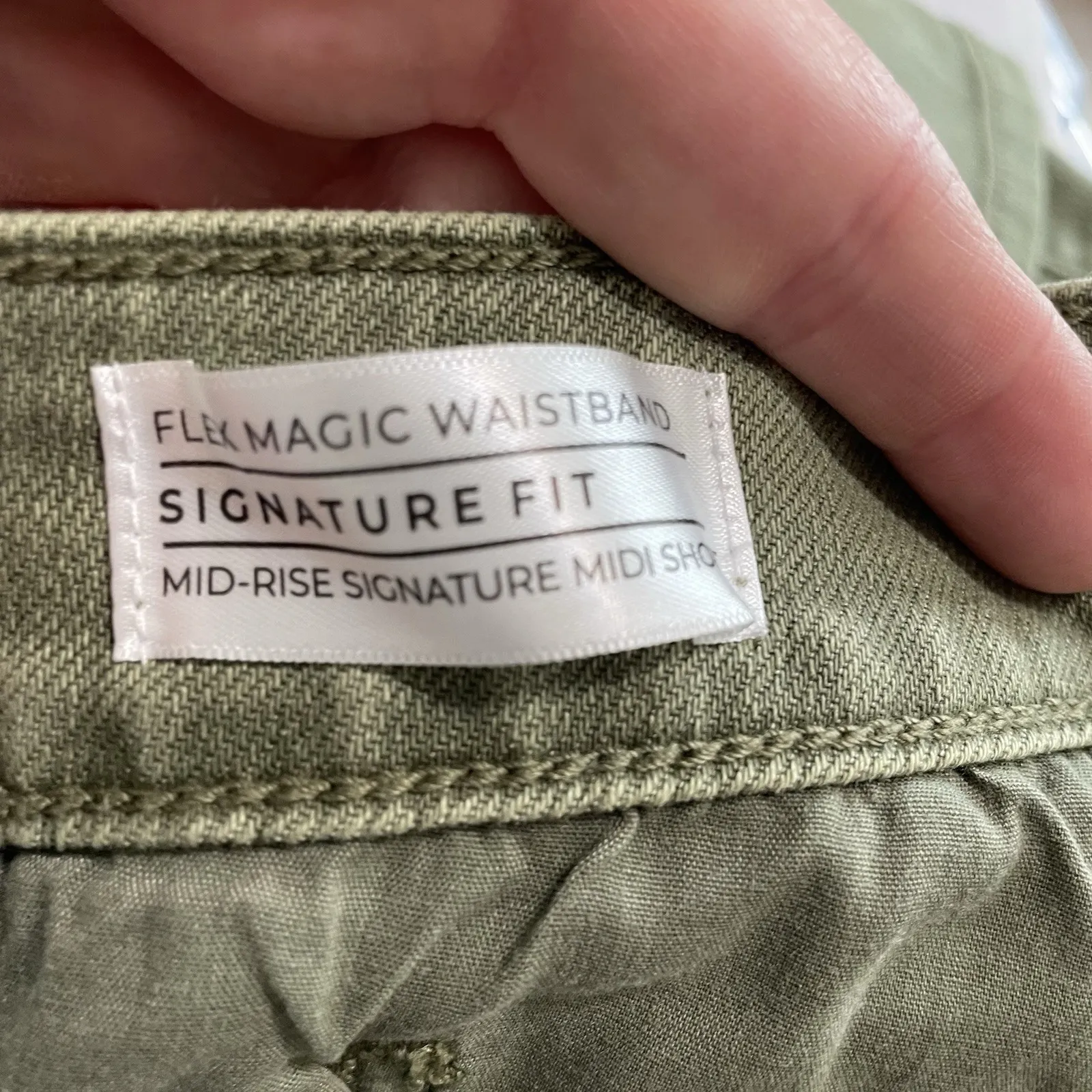 NWT LANE BRYANT Size 16 Womens‎ Green Cotton Blend Signature Fit Mid Rise - Image 9