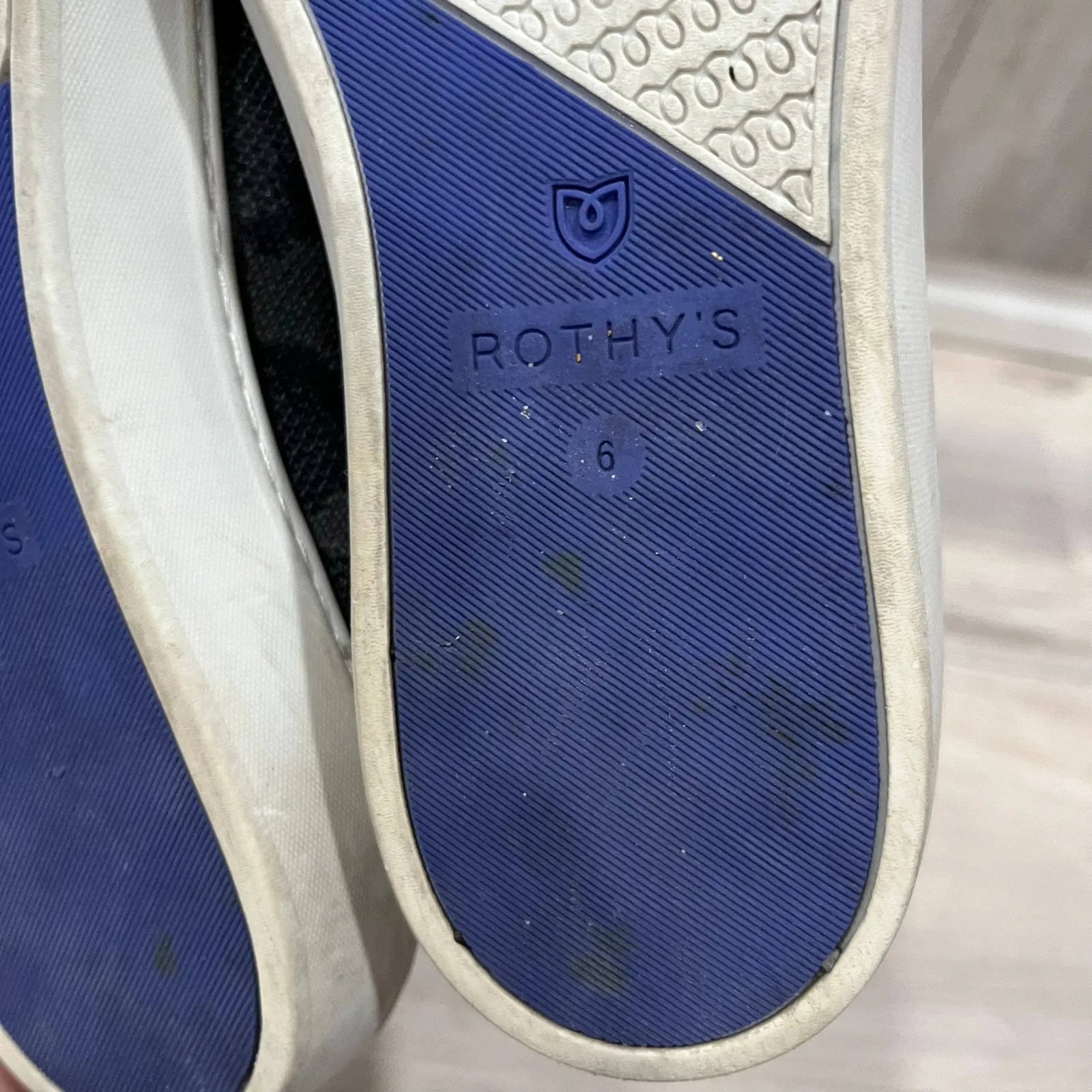 Rothy’s Original Slip On Sneaker Knit Gray Camo Camouflage Womens Size 6 - Image 5