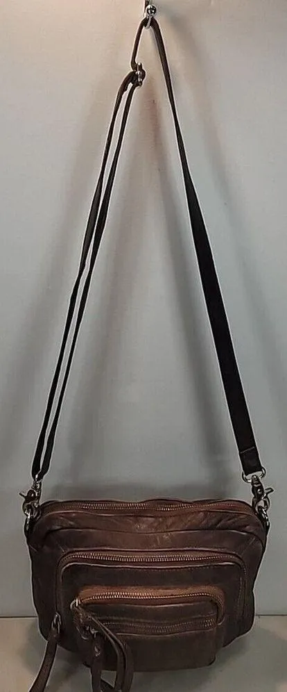 Vintage Koret Brown Leather Crossbody Purse Handbag - Image 3