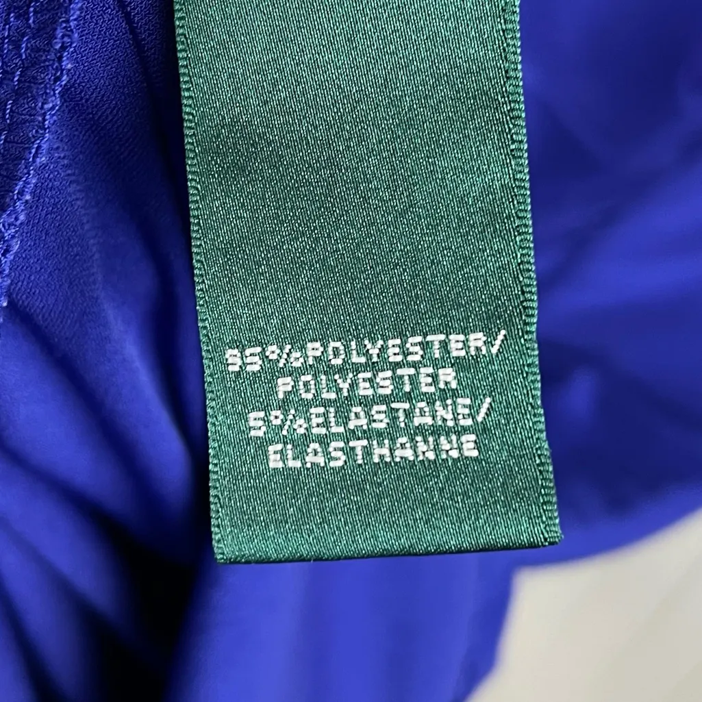 Lauren Ralph Lauren Dress Women's Size 8 Faux Wrap Stretch Jersey Cobalt Blue - Image 6