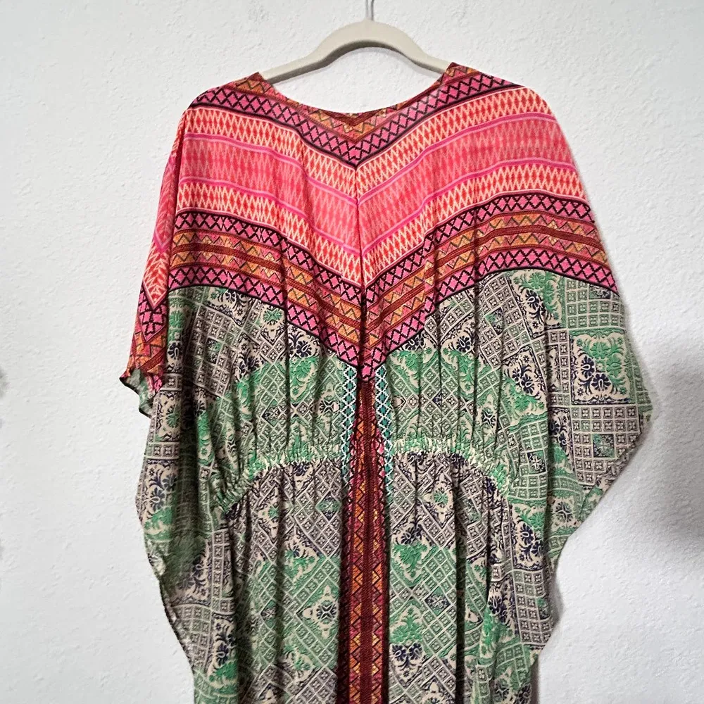 Anthropologie Vanessa Virginia Chama Kaftan Size Large Maxi Dress Sheer - Image 11