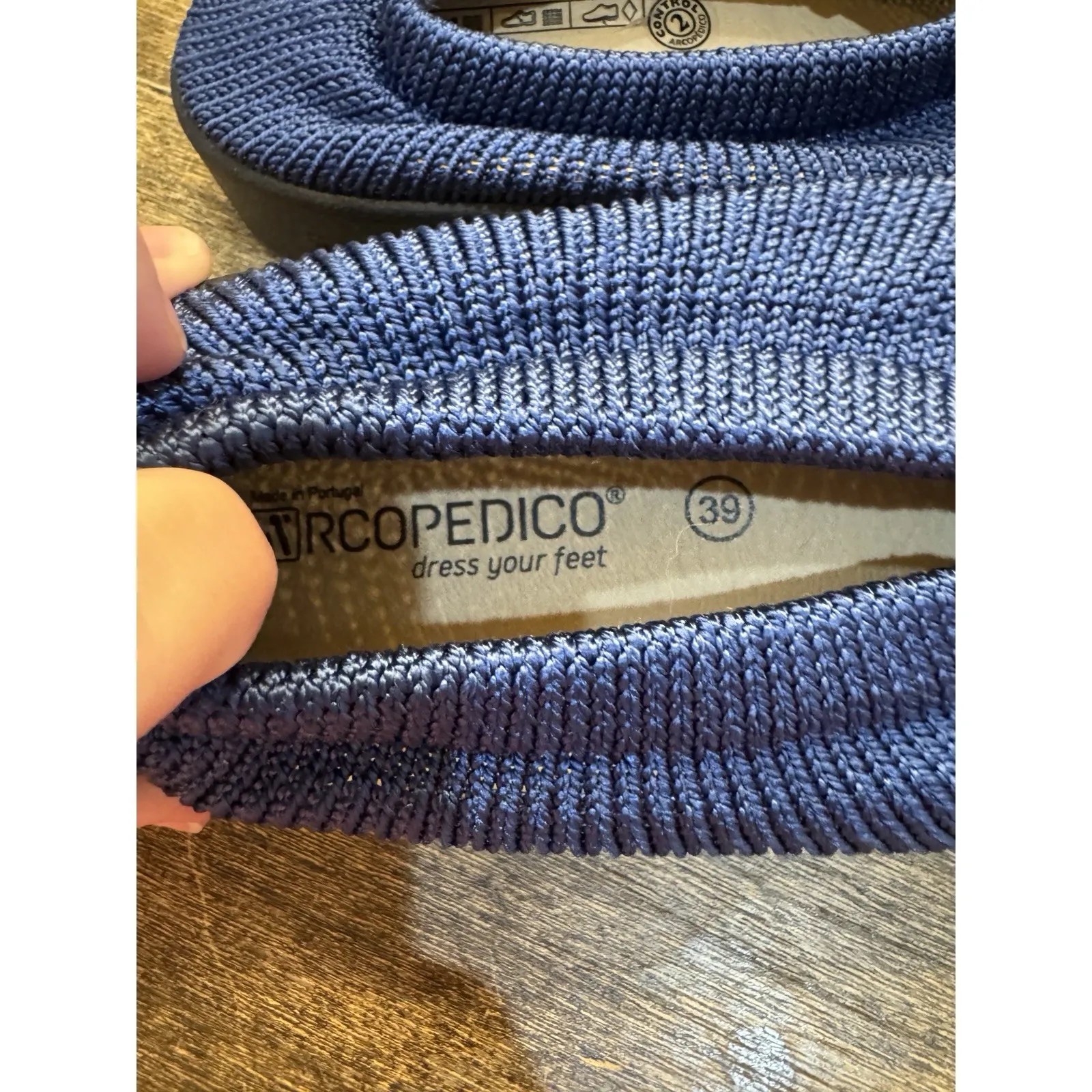 Arcopedico Sec V 3R Denim‎ Navy Knit Comfy Walking Shoe Size US 78 - Image 6