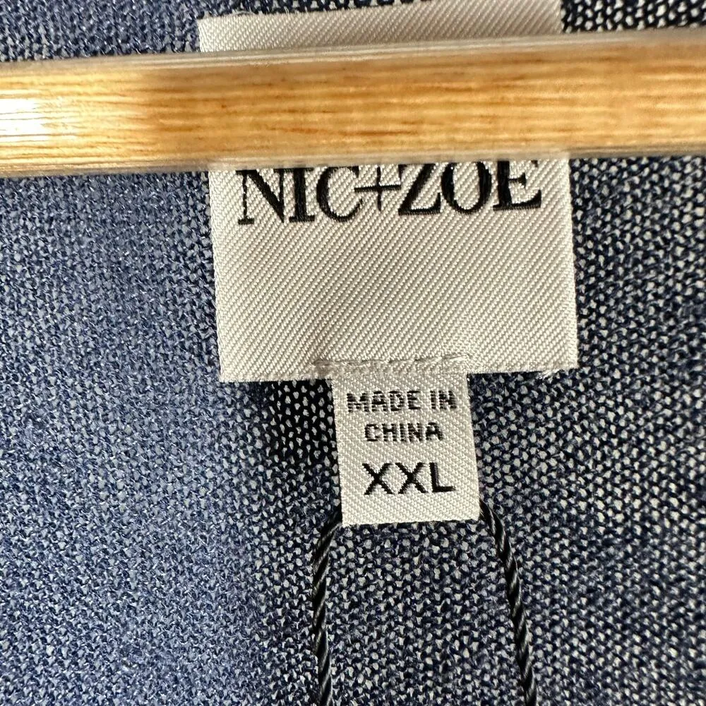 Nic+Zoe Intarsia Linen Blend Stitches Sweater Top Blouse Size XXL Lightweight - Image 5