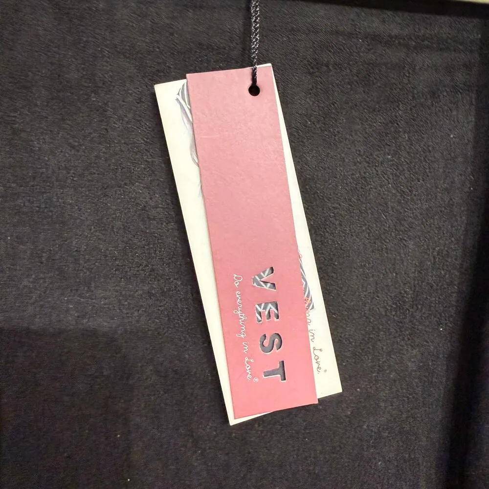 Anthropologie Do Everything In Love Black Faux Suede Vest Sz O/S NWT - Image 7