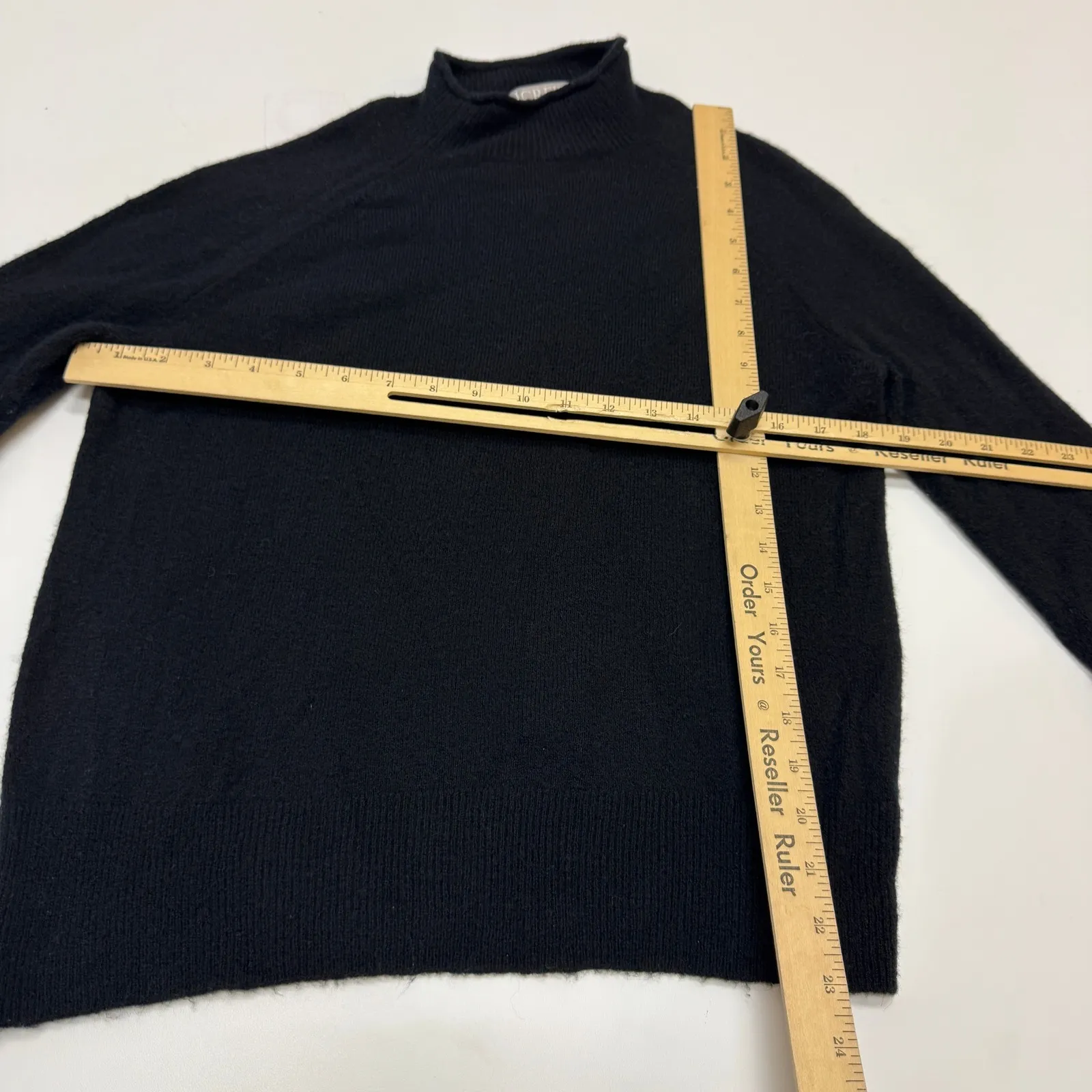 J Crew Sweater Womens X Small Black Mock Neck Long Sleeve Knit Top - Image 4