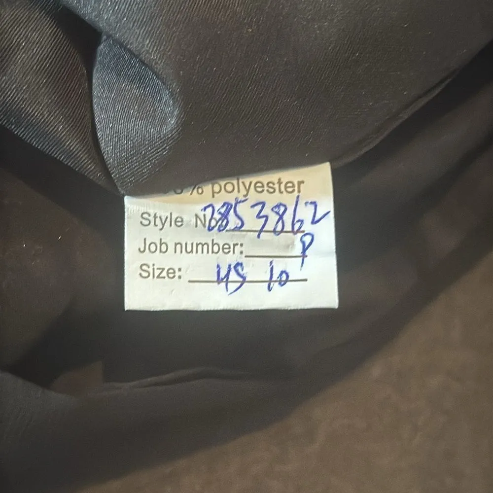 Women’s Black Chiffon 3 Piece Pants Suit Long Lapel Detail Jacket Size 10 NWOT - Image 10