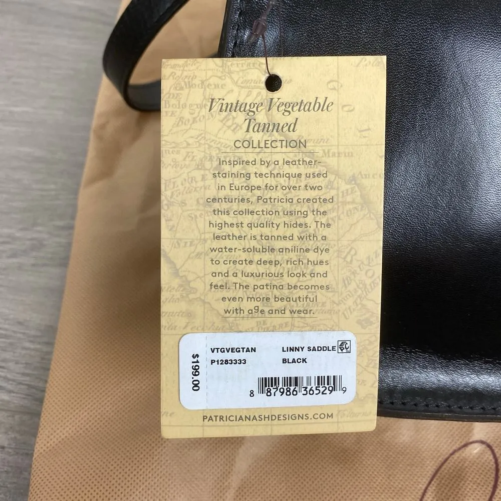Patricia Nash Black Leather Lindy Saddle Bag NWT - Image 13