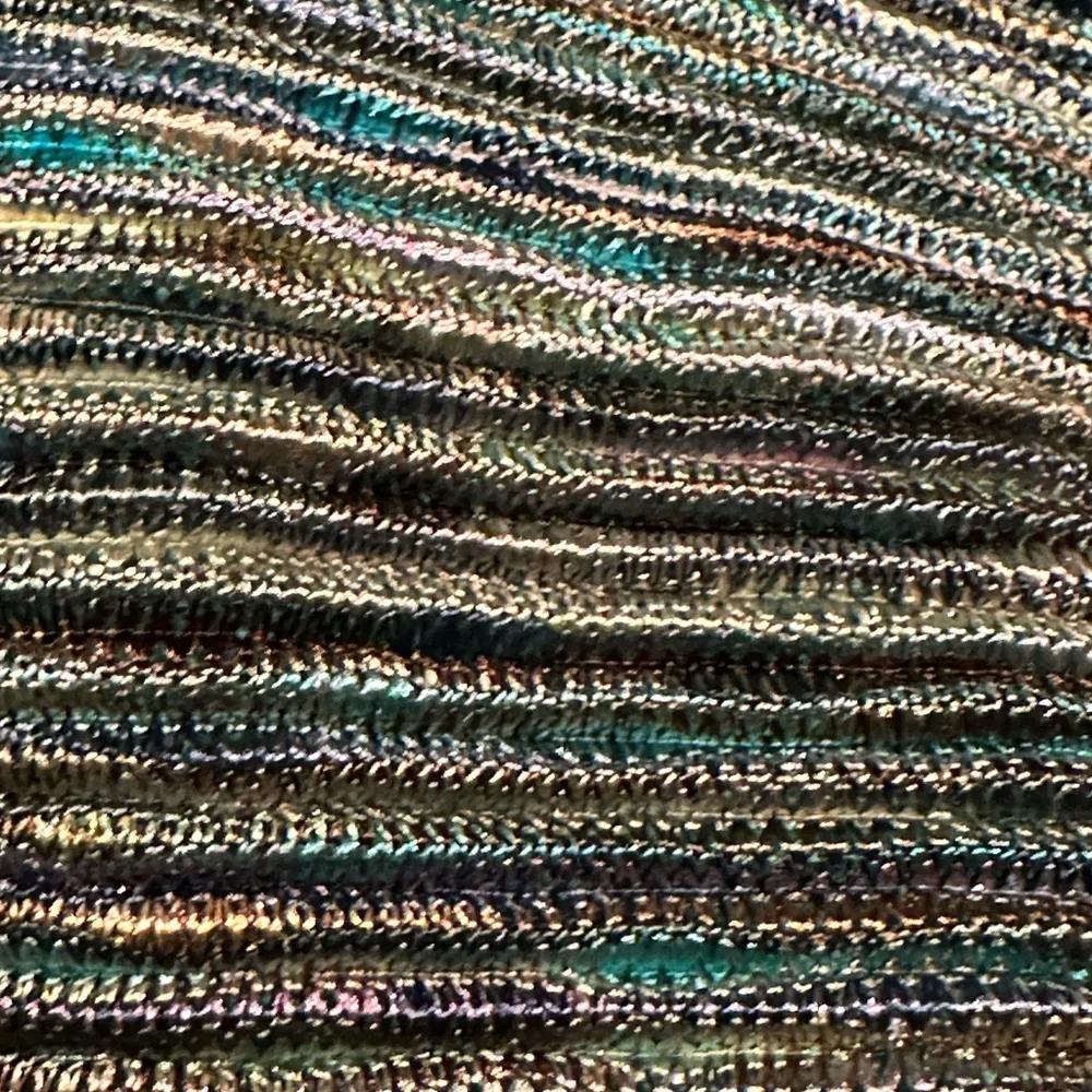 Connected Greens Blues Yellows Stripe Designs  Sleeveless V Neck Sz 14P. - Image 6