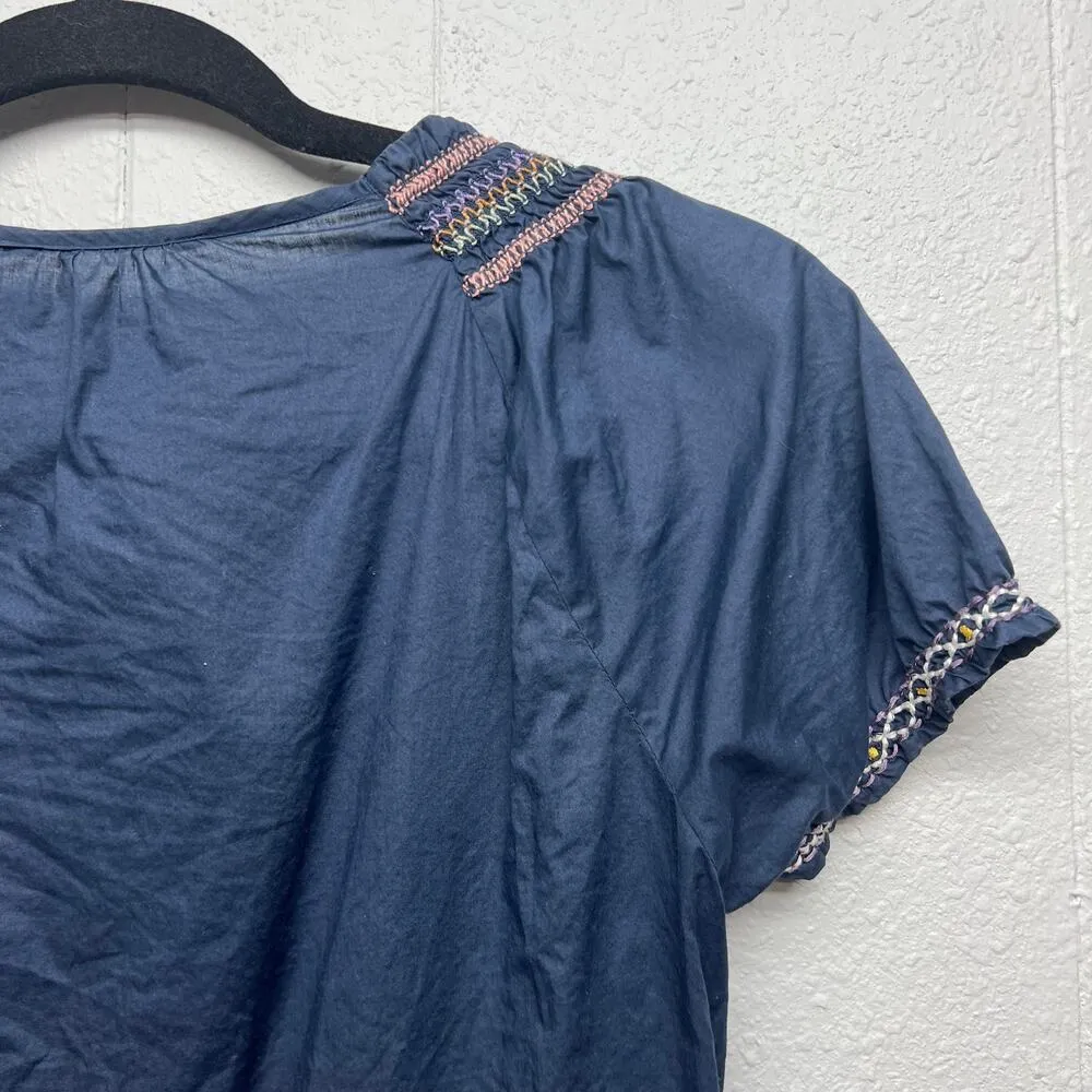 American Eagle Embroidered Bohemian Beachy Cottagecore Cotton Top Womens Medium - Image 7