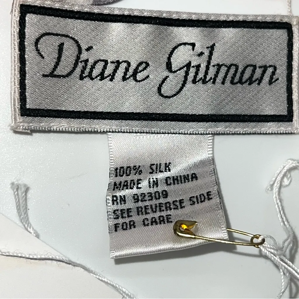 Diane Gilman Red, White, and Royal Blue American Flag 100% Silk Scarf 36”X 35” - Image 4