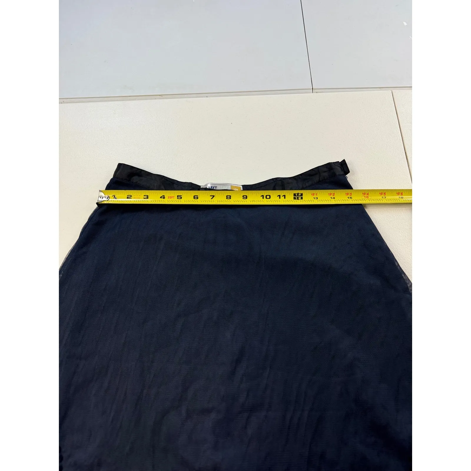 Old Navy‎ Blue Sequin Mesh Skirt Size 1 Low Waist Party Dance Special Occasion - Image 5